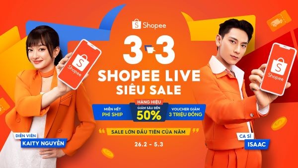 3.3 Shopee Live siêu sale - sale lớn đầu tiên năm 2024