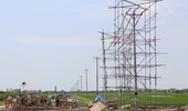 Kéo dây dự án thành phần đầu tiên của đường dây 500kV mạch 3