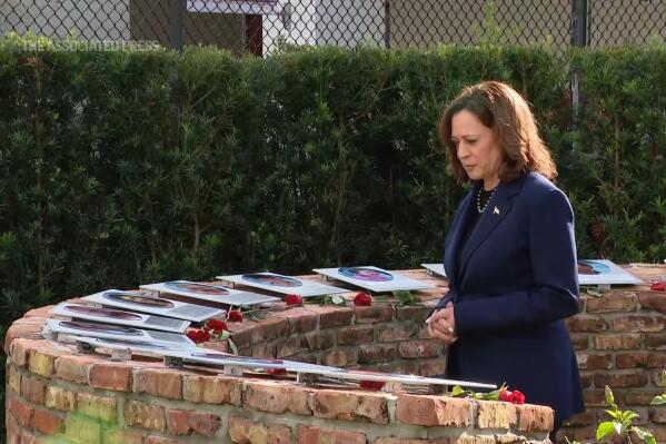 Kamala Harris tours bloodstained building where 2018 Parkland massacre happened