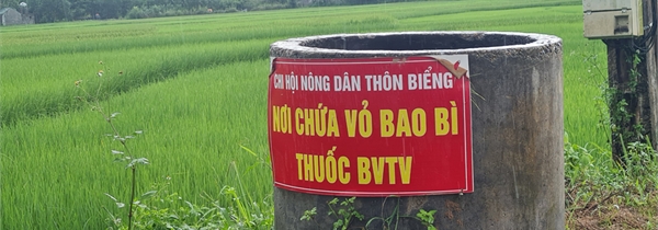 Quan tâm thu gom, xử lý bao gói thuốc bảo vệ thực vật