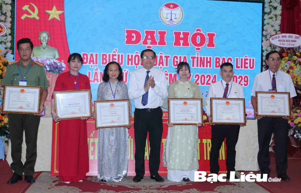 Đại hội đại biểu Hội Luật gia tỉnh Bạc Liêu lần thứ VI - nhiệm kỳ 2024 - 2029