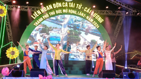 Thu Dau Mot city team wins high ranking prize at the second open Tai Tu Music Festival of Thu Duc city