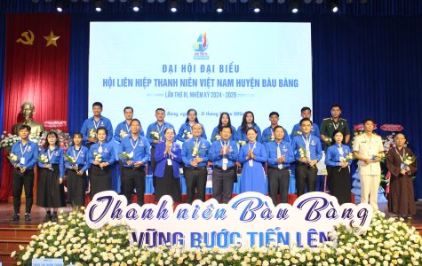 Anh Nguyễn Huỳnh Nguyên Vỹ giữ chức Chủ tịch Ủy ban Hội LHTN Việt Nam huyện Bàu Bàng nhiệm kỳ 2024-2029