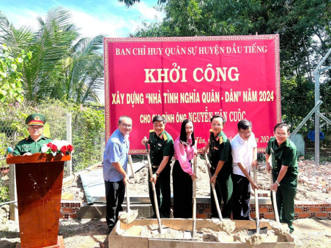 Khởi công xây dựng Nhà tình nghĩa Quân - Dân