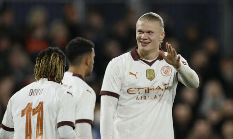 Haaland ghi năm bàn trong trận thắng của Man City