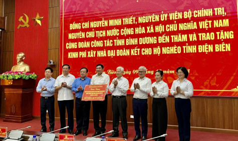 Binh Duong donates 10 billion VND to build great solidarity houses for poor households in Dien Bien province 