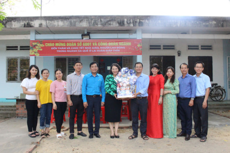 Gifts given to teachers, and education and training staff who stay in Binh Duong and celebrate Tet