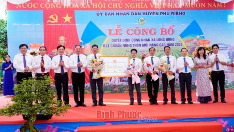 Xã Long Hưng đạt chuẩn nông thôn mới nâng cao