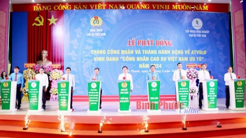 Công đoàn Cao su Việt Nam vinh danh 233 ‘Công nhân cao su Việt Nam ưu tú’ năm 2024