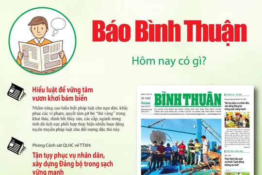 Kính mời độc giả đón đọc báo in Bình Thuận hôm nay (8/8)