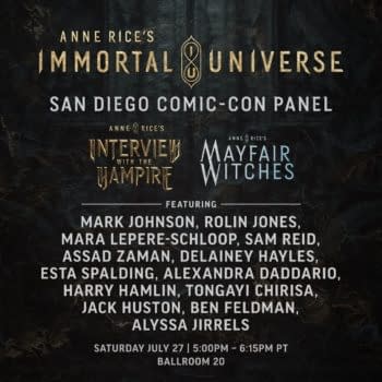 Cuộc phỏng vấn của Anne Rice với Ma cà rồng Mayfair Ma trận Set for SDCC