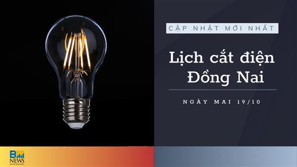 Lịch cắt điện Đồng Nai ngày mai 19/10 cập nhật mới nhất