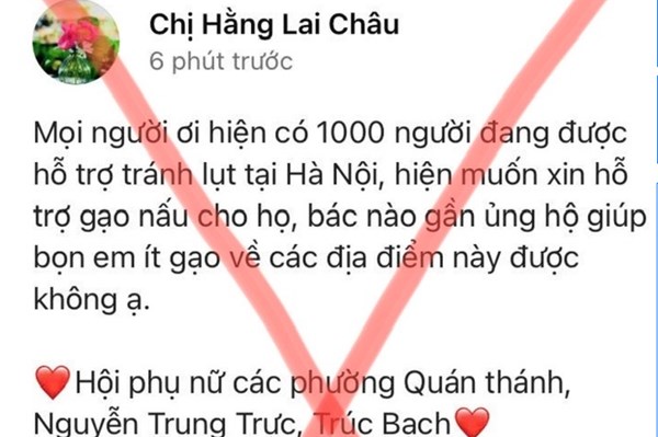 Cảnh báo lừa đảo bằng hình thức kêu gọi quyên góp ủng hộ bão lũ