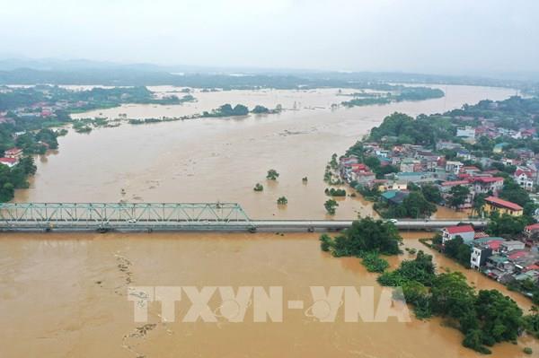 Lũ trên sông Thao tại Yên Bái tiếp tục xuống mức báo động 1