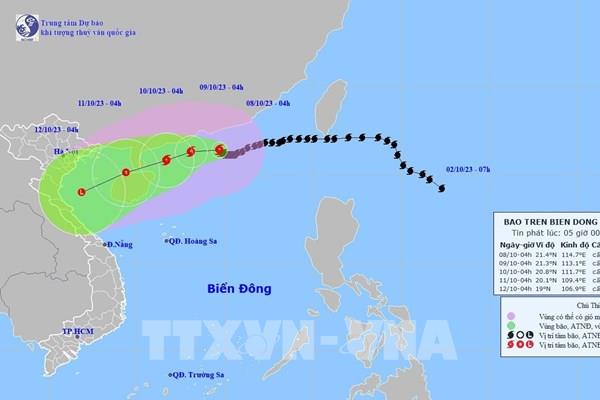 Thông tin mới nhất về đường đi của bão số 4