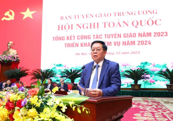 Hội nghị toàn quốc Tổng kết công tác Tuyên giáo năm 2023, triển khai nhiệm vụ năm 2024