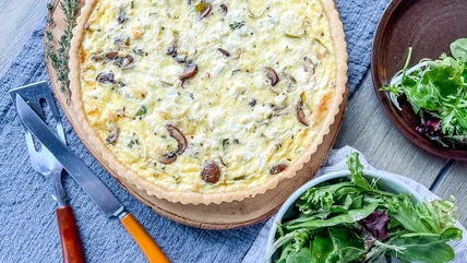 Mushroom and Leek Quiche Recipe