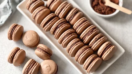 Công thức Macarons sô cô la tinh tế, suy đồi