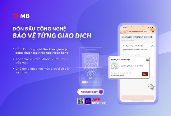 App MBBank: Xác thực khuôn mặt, an tâm chuyển tiền