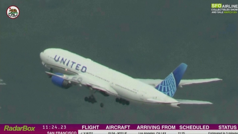 United Airlines plane makes emergency landing after losing a tire during takeoff