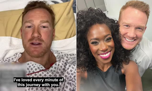 Dancing On Ice star Greg Rutherford breaks silence from hospital after shock withdrawal from final - as Holly says everyone is 'completely gutted'