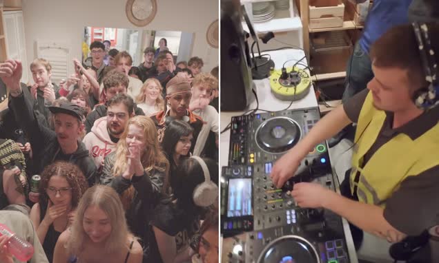 Big fish, little fish, (flatpack) cardboard box: Moment dozens of ravers shock Ikea staff and customers by descending on showroom for flashmob 'house party'