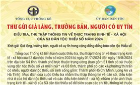 Phát huy vai trò của già làng, trưởng bản, Người có uy tín trong điều tra, thu thập thông tin kinh tế - xã hội của 53 DTTS