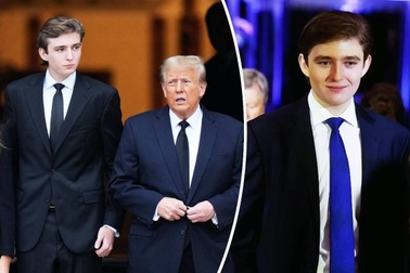 "Cậu út" Barron Trump thu hút chú ý khi xuất hiện với chiều cao 2,01m