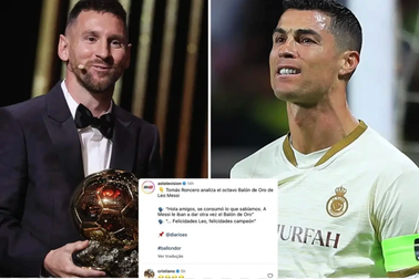 Messi bị chê không xứng giành Quả bóng vàng, C.Ronaldo phản ứng bất ngờ