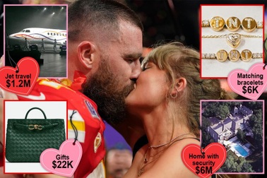 Yêu Taylor Swift chưa được 1 năm, Travis Kelce tiêu 8 triệu USD "tình phí"