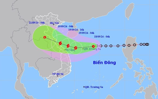 KHẨN: Áp thấp nhiệt đới đang mạnh lên thành bão số 4, giật cấp 10, tiến thẳng Quảng Bình - Đà Nẵng