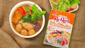 Cách nấu bún riêu thơm ngọt vị riêu cua đồng với gia vị nêm sẵn Aji-Quick Bún Riêu Cua