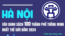 Hà Nội lọt Top 100 thành phố thông minh nhất thế giới năm 2024