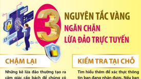 Ba nguyên tắc vàng ngăn chặn lừa đảo trực tuyến