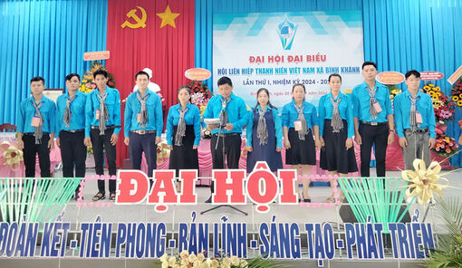 Đại hội đại biểu Hội LHTN Việt Nam xã Bình Khánh lần thứ I, nhiệm kỳ 2024 - 2029