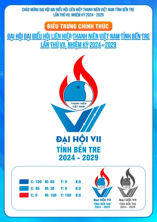 Công bố biểu trưng Đại hội đại biểu Hội Liên hiệp Thanh niên Việt Nam tỉnh Bến Tre lần thứ VII, nhiệm kỳ 2024 - 2029