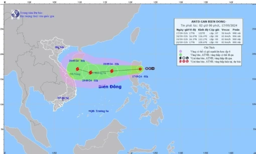 Áp thấp nhiệt đới có thể đi vào Biển Đông, mạnh lên thành bão trong đêm nay