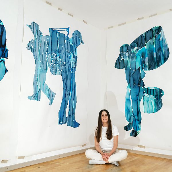 Exiled Russian artist Katya Muromtseva paints the stories of women immigrants in Dubai