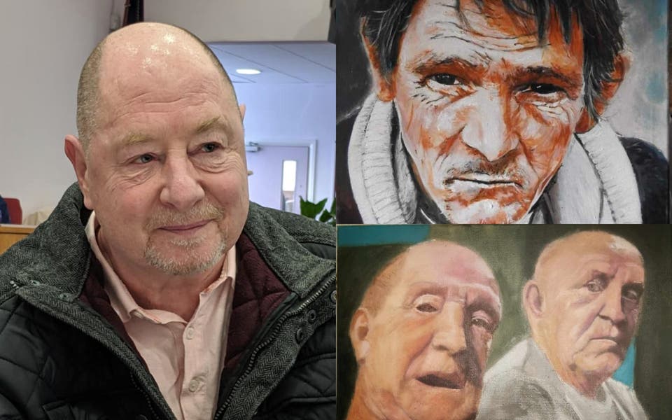 Wrexham artist paints faces of people in community to remember local ‘legends’