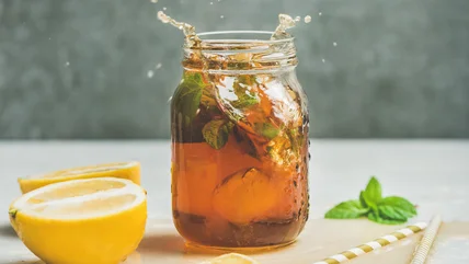 An Almost Empty Jam Jar Is The Perfect Vessel For Your Next Batch Of Iced Tea