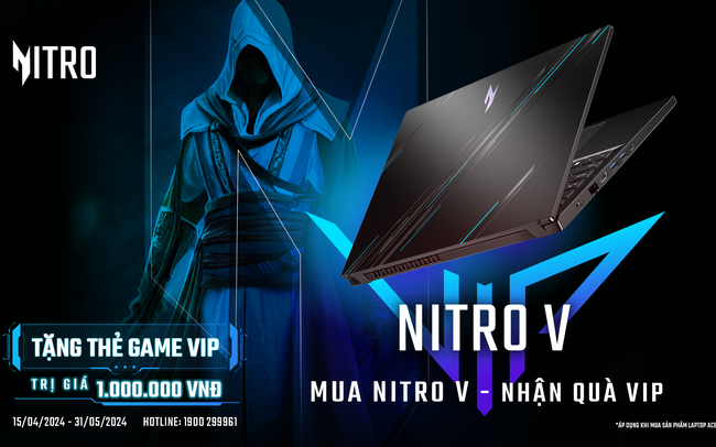 Acer Nitro V: Laptop gaming tầm trung chiến mượt các tựa game bom tấn 2024