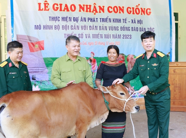 Trung đoàn Kinh tế- Quốc phòng 710: Hỗ trợ gần 1 tỷ đồng mua bò giống tặng người dân