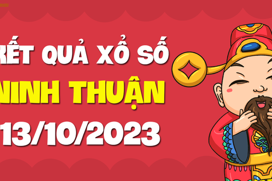 XSNT 13/10 - Xổ số Ninh Thuận ngày 13 tháng 10 năm 2023 - SXNT 13/10