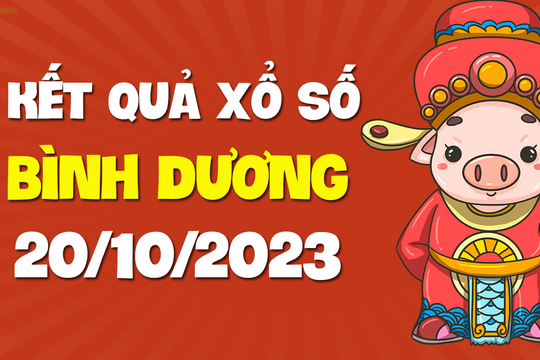 XSBD 20/10 - Xổ số Bình Dương ngày 20 tháng 10 năm 2023 - SXBD 20/10