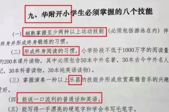 Trường tiểu học gây 'bão' vì yêu cầu học sinh phải thành thạo tiếng Anh mới được tốt nghiệp