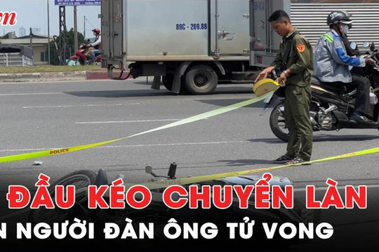 Video: Xe đầu kéo chuyển làn, cán người đàn ông tử vong