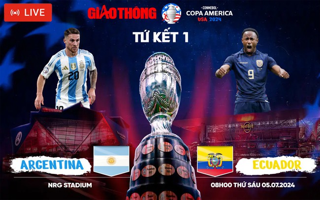 Link xem trực tiếp Argentina vs Ecuador (8h ngày 5/7), tứ kết Copa America 2024