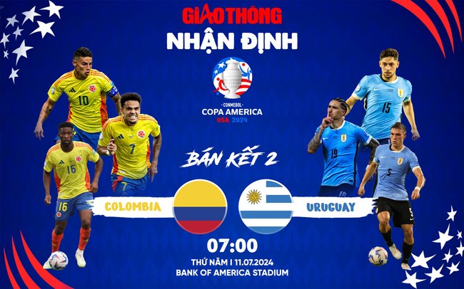 Nhận định, dự đoán kết quả Uruguay vs Colombia (7h ngày 11/7), bán kết Copa America 2024