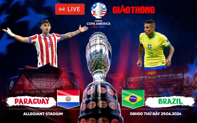 Link xem trực tiếp Brazil vs Paraguay (8h ngày 29/6), bảng D Copa America 2024