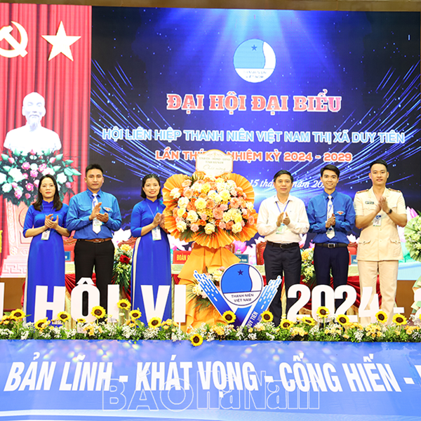 Đại hội đại biểu Hội Liên hiệp Thanh niên thị xã Duy Tiên lần thứ VI, nhiệm kỳ 2024 - 2029